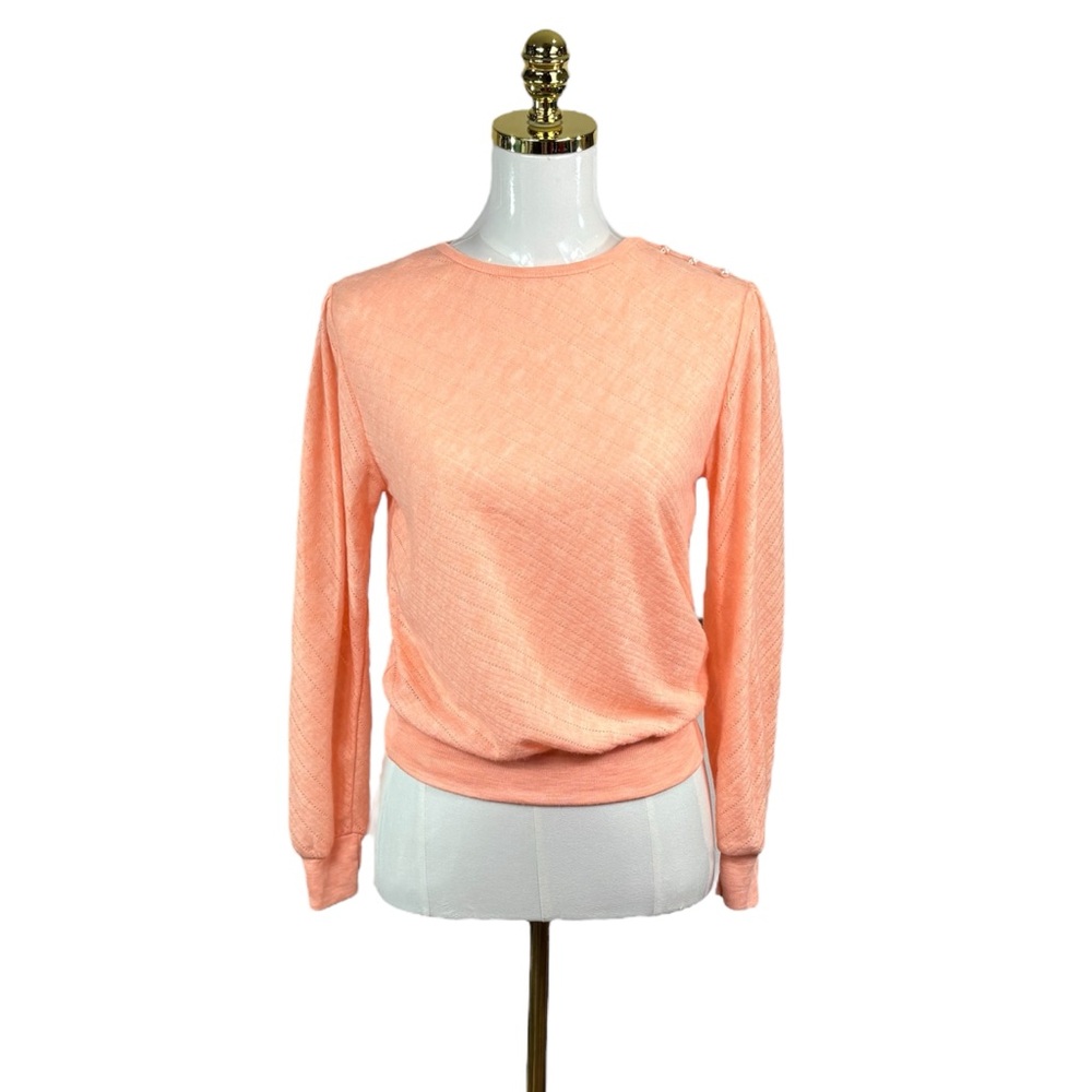 VINTAGE woman’s Grand Design lightweight peach sweater size L